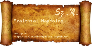 Szalontai Magdolna névjegykártya
